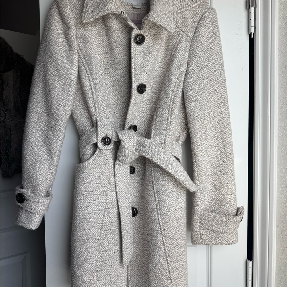 Liz Claiborne Textured Cream Trench Coat